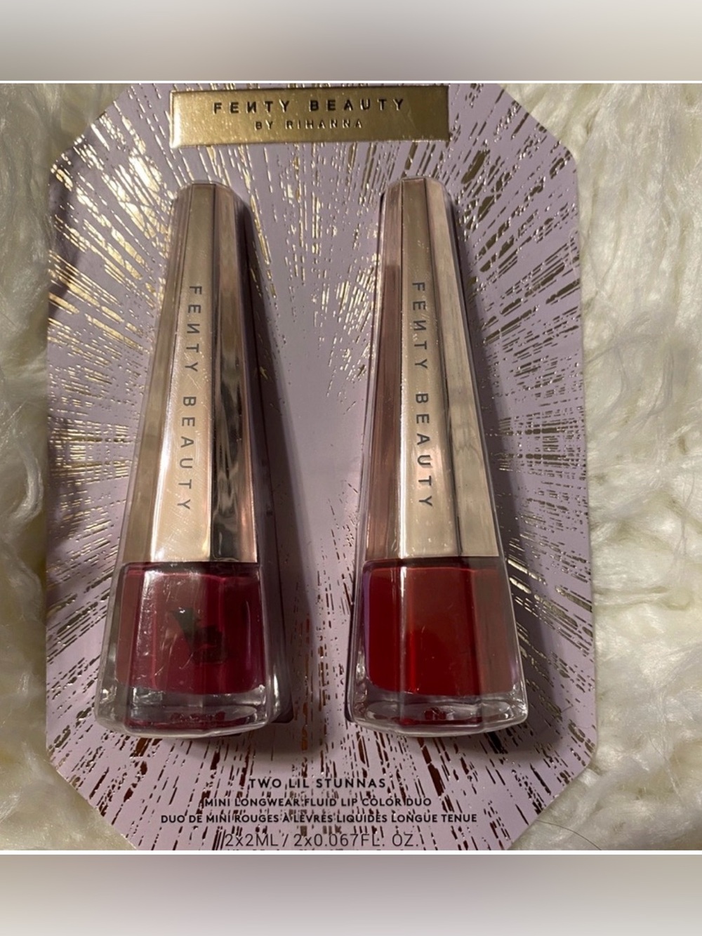 Fenty Beauty Mini Stunna Lip Paint Duo - Unmatched & Underrated (Red, Berry)